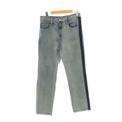 自由区 オンワード樫山 USUKARU DENIM ヴィンテージ デニムパンツ ジーンズ スリムストレート サイドライン 38 ライトブルー インディゴ /ES ■OSのサムネイル