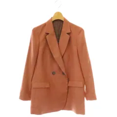 グリーンレーベルリラクシング ユナイテッドアローズ green label relaxing FM トリアセマットクロスダブルジャケット テーラード 背抜き 34 レッドブラウン /DO ■OSのサムネイル