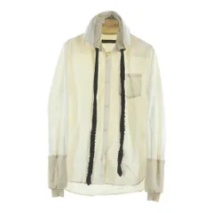 UNDERCOVERISM (アンダーカバイズム) 07AW ARCHIVE 無題期 ネックドローストリングデザイン ドレス 長袖シャツ ホワイト アーカイブ 7A239-SH2のサムネイル