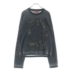 DIESEL (ディーゼル) 26SS T-JORI-A LONG-SLEEVE T-SHIRT WITH GRAPHIC MOTIF グラフィック クルーネック コットン 長袖Tシャツ ロングスリーブ グレー A23002-0WECNのサムネイル
