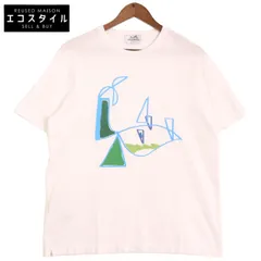 HERMES　エルメス　ホワイト 16SS プリントTシャツ　Lのサムネイル