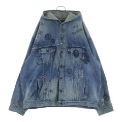 BALENCIAGA (バレンシアガ) 22AW グラフィティオーバーサイズフーテッドデニムジャケット インディゴ 719315 TNW56 719315 TNW56のサムネイル