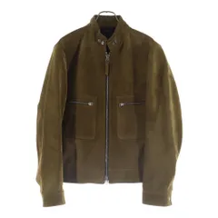 TOM FORD (トムフォード) カーフスキン スエードレザー ジップアップ シングル ライダースジャケット ブラウン BL412 TFL608のサムネイル