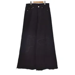 ヴェトモン VETEMENT 23ss Distressed Baggy jeans クラッシュリペア デストロイ バギーデニムパンツ ジーンズ ダメージ加工 28 黒 ブラック UE63PA200B ☆AA★のサムネイル