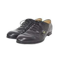 グッチ GUCCI GG レザー ビジネスシューズ ドレスシューズ 8 黒 ブラック 644818のサムネイル