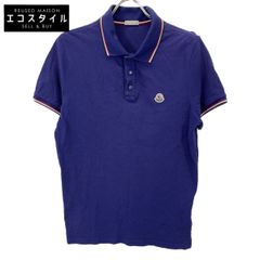 126MONCLER モンクレールポロシャツ トリコロールワッペンMネイビー