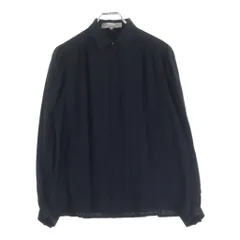 Christian Dior (クリスチャンディオール) CDロゴ総柄 シルク 長袖シャツ ブラウス ブラック レディースのサムネイル