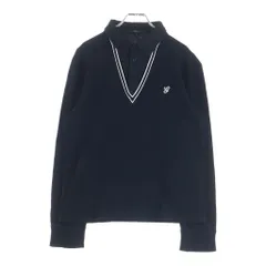 GUCCI (グッチ) ロゴ刺繍 レイヤードデザイン 長袖 ポロシャツ ブラック 199944のサムネイル