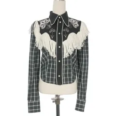 ディースクエアード DSQUARED2 23AW Cowboy Western Shirt シャツ ブラウス 長袖 38 グリーン 緑 S72DL0733 国内正規のサムネイル