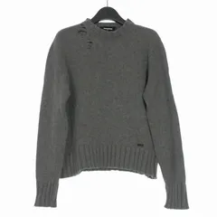 ディースクエアード DSQUARED2 14AW カシミヤ混 ダメージ加工ニット セーター 長袖 S グレー 灰 S74HA0552 国内正規のサムネイル