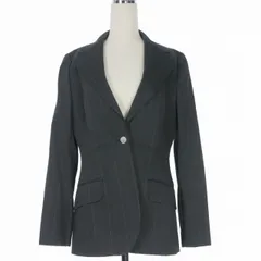 ドルチェ&ガッバーナ ドルガバ DOLCE&GABBANA ストライプ柄 テーラードジャケット ブレザー 裏地レオパード 44 ネイビー 紺 FJ.F2646T 国内正規のサムネイル