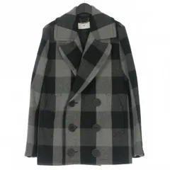 ティーエムティー TMT BUFFALO CHECK PEA COAT バッファロー チェック柄 ピーコート ジャケット 長袖 L ブラック/グレー TJK-F1708のサムネイル