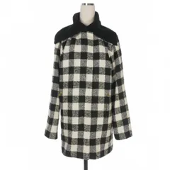 アニエスベー agnes b. 23AW CAQ0 MANTEAU チェック柄 ミドルコート ジャケット 長袖1 ブラック/ホワイト 黒 白 MB88CAQ0のサムネイル