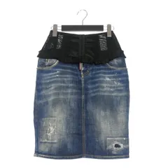 ディースクエアード DSQUARED2 23AW コルセット ペンシルスカート デニム 36 インディゴ S72MA0971 国内正規のサムネイル