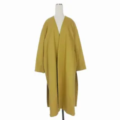 エンフォルド ENFOLD 18SS ソフトツイストCO1ミニマルスリット ノーカラーコート ジャケット 長袖 36 マスタード 黄 300BS230-0340のサムネイル
