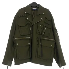 メゾンスペシャル MAISON SPECIAL ハイパーマルチポケット プライムオーバー ダブルライダースジャケット ブルゾン 1 カーキ 緑 11222211402のサムネイル