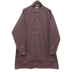 トゥジュー TOUJOURS クラシック バンドカラー シャツ コットン 長袖 F ローズ DUSTY ROSEのサムネイル