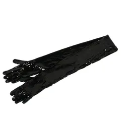 メゾンマルジェラ Maison Margiela 22S スパンコール ストレッチ ロンググローブ 手袋 S 黒 ブラック S51TS0057 国内正規のサムネイル