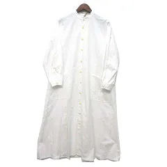 ヤエカ YAECA ライト WRITE ワーク シャツ コート  ロング Work shirt coat ホワイト 白 M 93506 日本製のサムネイル
