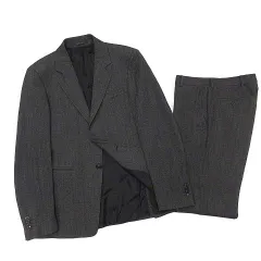 エンポリオアルマーニ EMPORIO ARMANI スーツ 上下 セットアップ ヘリンボーン ストライプ 2B ジャケット パンツ チャコールグレー 48のサムネイル