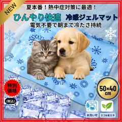 ひんやりマット 50×40cm  犬 猫 人　夏用 クールマット 冷却マット ブルー 50×40cm 犬 猫 人 ひんやりジェルマット  クールジェルマット 冷却マット 防水 雪華模様【NEW】のサムネイル