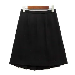 ダイアンフォンファステンバーグ DIANE von FURSTENBERG ELIZA バックプリーツ フレア スカート 膝丈 ブラック 黒 2のサムネイル