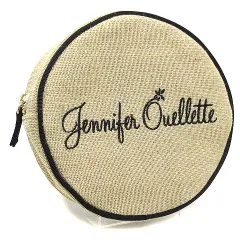 スピック&スパン Spick&Span ジェニファーオーレット Jennifer Ouellette コットン リネン サークル ポーチ カチューシャケース ナチュラル ブラック 美品のサムネイル
