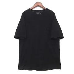 スリック SLICK コットン カノコ ニット ジャガード ポケット Tシャツ 半袖 ブラック 黒 2 日本製のサムネイル