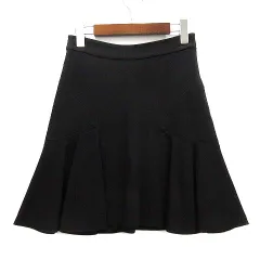 ダイアンフォンファステンバーグ DIANE von FURSTENBERG CARLITA フレア スカート ミニ ポンチ ジャージー ブラック 黒 0のサムネイル