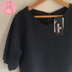 【デイジー】新品 マリークワント MARY QUANT ワンピース 花 紺 ネイビー  M コクーン パーティ RanSelectのサムネイル