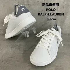 新品未使用 POLO RALPH LAUREN ポロラルフローレン 23cm QUILTON JP クイルトン スニーカー シューズ 靴 ホワイト 白 ローカット ポニー刺繍 ワンポイント ロゴ 合皮 パッチ レースアップ 通学 通勤 カジュアル⁠ ★ ■■のサムネイル
