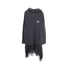 BALENCIAGA バレンシアガ フェイクレイヤード ダメージ加工 フード付き ワンピースのサムネイル