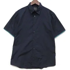 カルバンクラインシーケー Calvin Klein C.K レイヤースリーブ 半袖 シャツ ネイビー 紺 L CHSCBHM0206のサムネイル