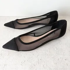 【未使用級】ザラ ZARA パンプス ブラック ベージュ ホワイト シアー ポインテッドトゥ ローヒール レディース 透け感 上品 きれいめ エレガント モード 通勤 オフィス デート お出かけ パーティー フォーマルのサムネイル