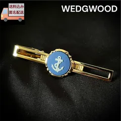 WEDGWOOD ウェッジウッド ネクタイピン タイバー 錨 いかり クリップ式 ゴールド ブルー ジャスパーのサムネイル