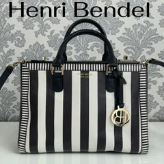 Henri Bendel ストライプ 2way ショルダーバッグ レザー ハンドバッグのサムネイル