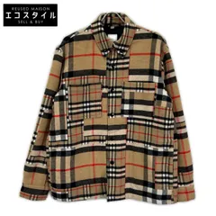 BURBERRY　バーバリー　ブラウン ノバチェック ウール CATERHAM BLOCK SHIRT　Mのサムネイル