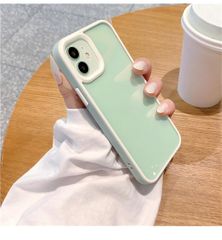 iphone12용 케이스 귀여운 세련된 한국 클리어 하드 사이드 케이스 for iPhone12용 내충격 스마트폰 케이스 12pro 투명 커버