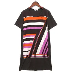 ピッコーネ PICONE Tシャツ ワンピース 半袖 ワンポイント ブラウン 茶 40 P459552 日本製のサムネイル