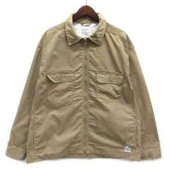 ベイフロー BAYFLOW ワーク ジップ シャツ ジャケット ボックスシルエット ベージュ 4のサムネイル