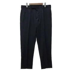 ダンヒル dunhill ウール タック スラックス パンツ ネイビー 紺 50Rのサムネイル