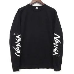ナンガ NANGA ECO HYBRID SLV LOGO スリーブロゴ Tシャツ 長袖 L 黒 ブラック N2500-1L030Aのサムネイル