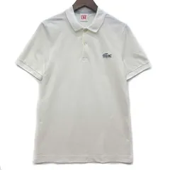 ラコステ ライブ Lacoste L!VE 鹿の子 ポロシャツ 半袖 デカワニ ホワイト 白 2 PH8602のサムネイル