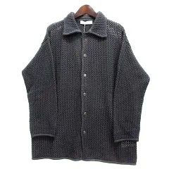 ジョンブル JOHNBULL 2023AW ニット メッシュ シアー カーディガン 長袖 チャコールグレー M JL233N03のサムネイル