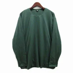 デサント オルテライン DESCENTE ALLTERAIN ダブル テーラーリング クルーネック シャツ 長袖 Tシャツ DOUBLE TAILORING CREW NECK SHIRTS グリーン 緑 L DAMVGB50のサムネイル