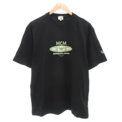 エムシーエム MCM 美品 Tシャツ クルーネック ロゴ プリント 半袖 L 黒 ブラック /AE ■GY19のサムネイル