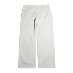 00s BANANA REPUBLIC バナナリパブリック ワイド ライトチノ パンツ スラックス オフホワイト 生成り W34 コットン ポプリン P011のサムネイル