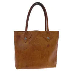 CHROME HEARTS クロムハーツ（原本無） FS TOTE/FSトート UA10周年記念 クロスパッチ付き レザー トートバッグ ブラウン系【中古】のサムネイル