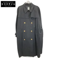 CELINE　セリーヌ　ジェーシーシー期 ブラック 金ボタントレンチコート　90s　表記なしのサムネイル