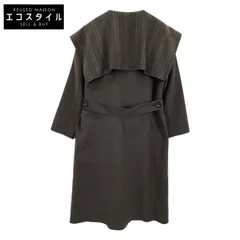 ADORE　アドーア　531-0252904 チャコール ウール100 セーラーカラーリバーシブルロングコート　38のサムネイル